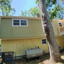 House siding after cleaning
