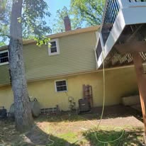 House siding before cleaning